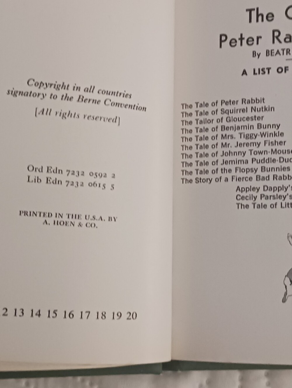 Beatrix Potter Vintage Peter Rabbit & Mrs. Tittlemouse Hardcover Books - Picture 11 of 16